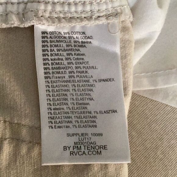 RVCA Jeans Daggers Pants 5 Pocket Men’s 31 x 31 Skater Surfer - Picture 8 of 8